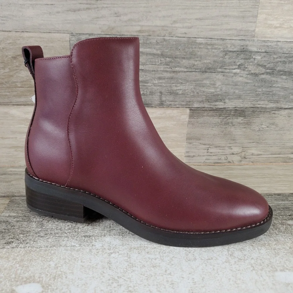 Cole Haan River Womens Chelsea Bootie Sz 5.5 B Brown Leather Waterproof Side Zip